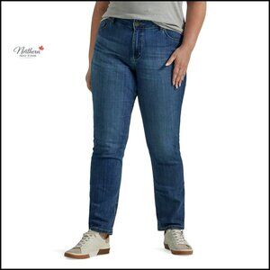 Mid Rise Straight Leg Jeans Regular Fit Plus Size